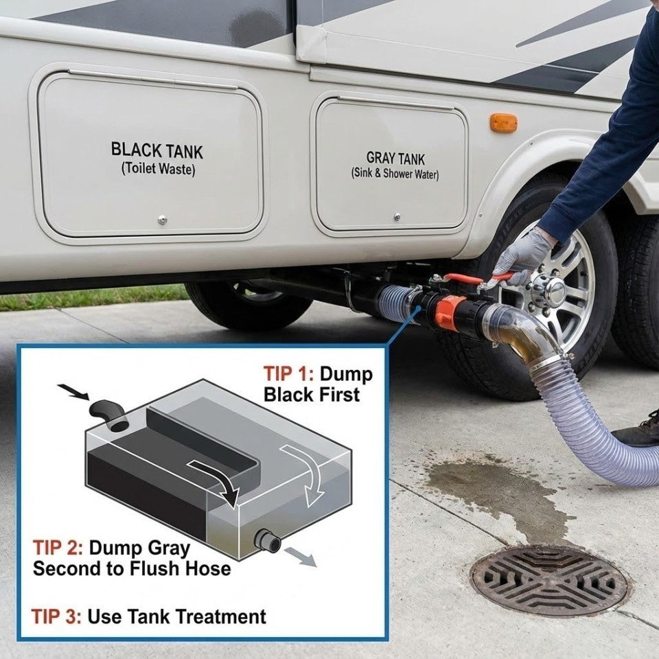 RV Tips - Waste System (Black and Gray Tanks)